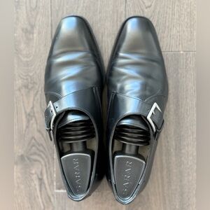 Massimo Dutti’s Black Leather  Single Monk Dress Shoes